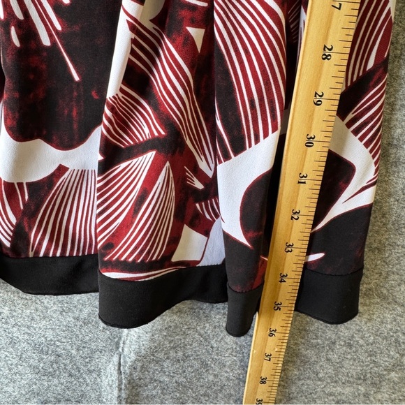 Vintage Y2K 2000 Floral Red Black White Cocktail Summer Dress Size Large - Picture 10 of 14